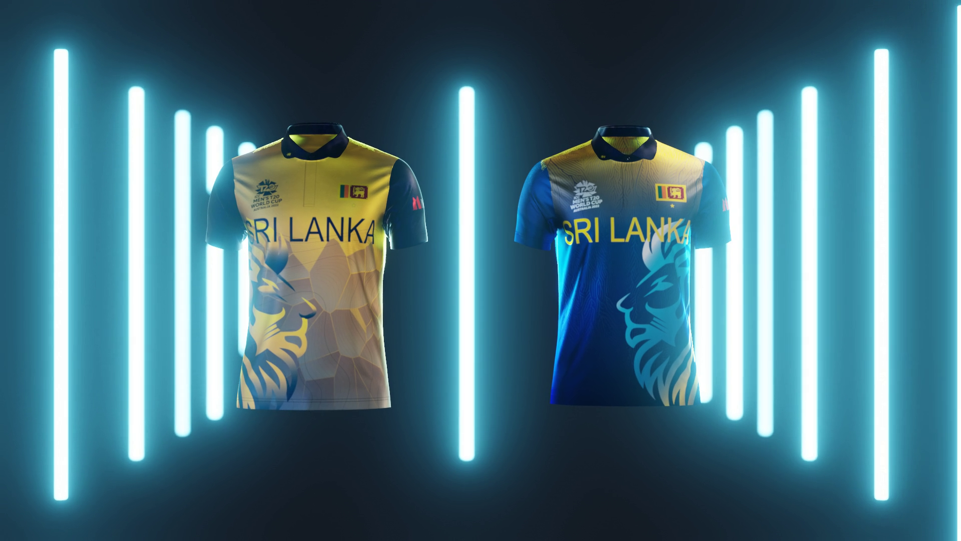 Sri Lankan ICC Mens T20 World Cup jersey unveiled. 